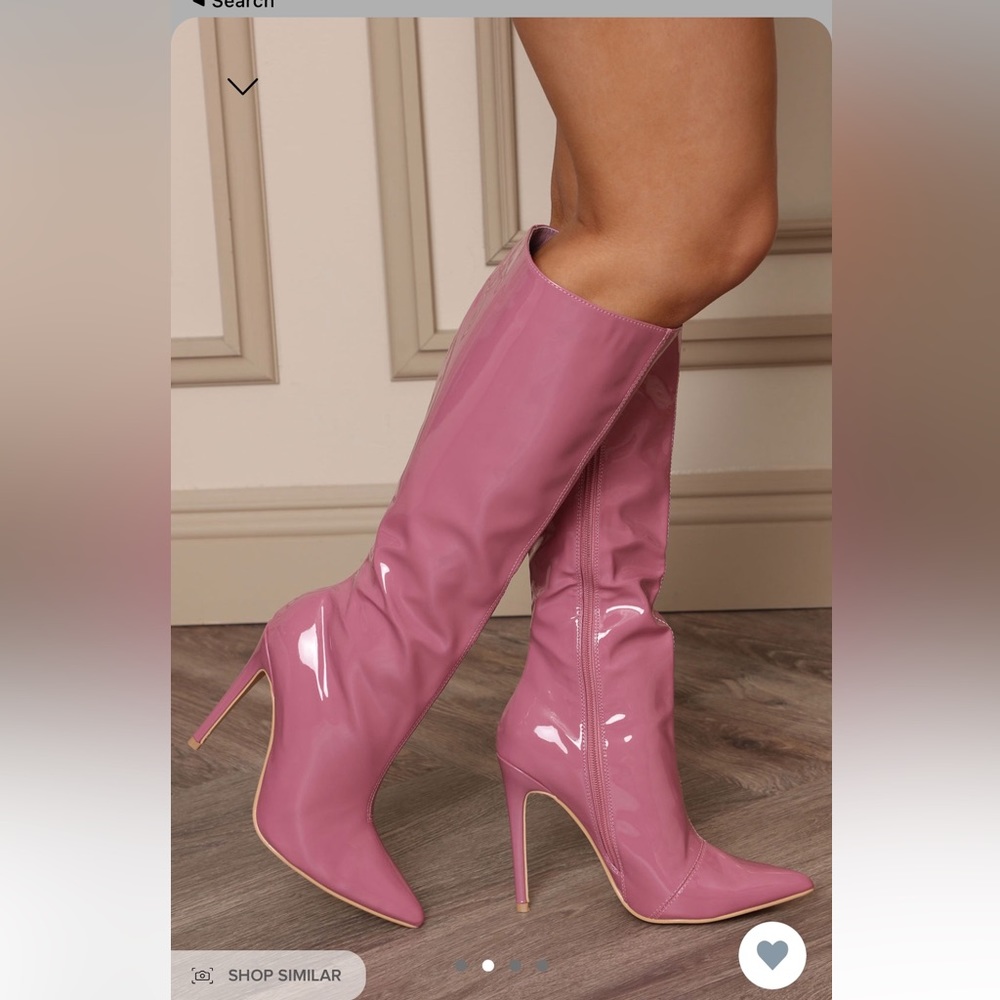 Knee High Pink Boots Size 7.5